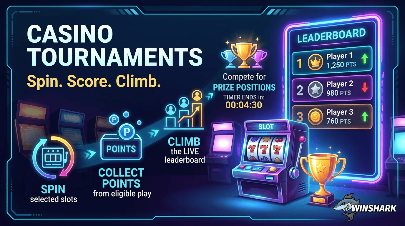 Winshark Casino Auswahl von bekannten Spielanbietern